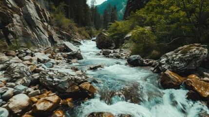 Mountain River Scene