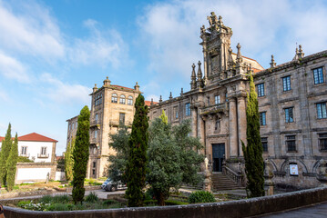 Fototapeta premium Historic Monastery San Martino Pinario located in the center of Santiago de Compostela, Galicia in Spain