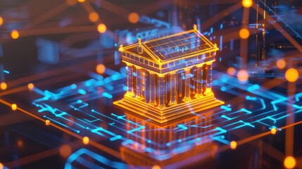 Digital Bank Building on a Circuit Board