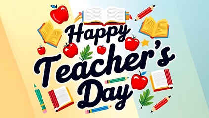 Fototapeta premium happy teacher day
