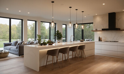 전원주택 럭셔리주방 풀펜션 고급형 주방인테리어