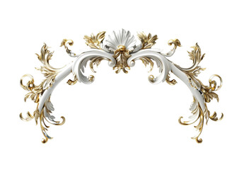 Ornate Decorative Architectural Element with Floral Patterns and Gilding