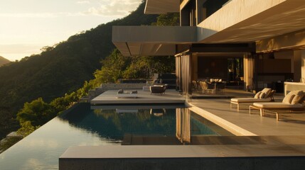 Fototapeta premium Exquisite Luxury Villa Resort with Sweeping Landscapes