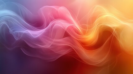Obraz premium Abstract Colorful Swirling Smoke-Like Waves Background