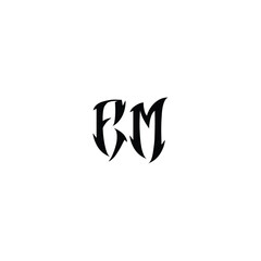 EM monogram logo design letter text name symbol monochrome logotype alphabet character simple logo