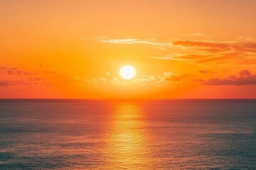 Fototapeta premium Vibrant Sunset Over the Ocean