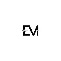 EM monogram logo design letter text name symbol monochrome logotype alphabet character simple logo