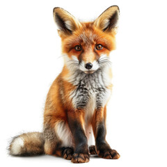 Obraz premium Red Fox Portrait: A Close-Up of a Cute and Furry Animal