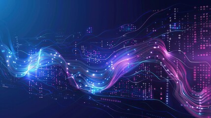 Abstract Digital Network Data Flow Visualization