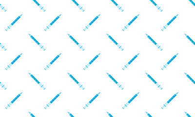 Syringe repeated background Vaccination promo seamless pattern with medical tools. Vaccine promo concept. medical health care design for seasonal immunization advertising, viral prevention cards.