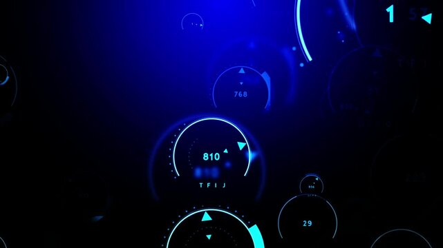 Blue Digital Technology Background Loop