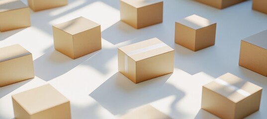Golden Boxes Display: Modern Packaging Design