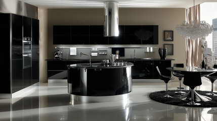 Beautiful Luxury Kitchen: Elegant Design, High-End Appliances, and Premium Materials for a Stylish and Functional Culinary Space