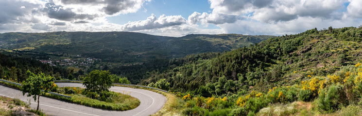 Panoramic Portuguese landscape near Sobrat Pichorro