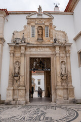 The iron gate at the old building of the famous Coimbra university
