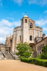 Fototapeta premium Facade of the iconic fortified Convento de Cristo in Tomar, former main convent of the Order of the Templar in Portugal