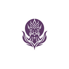 Mystic magical lady logo