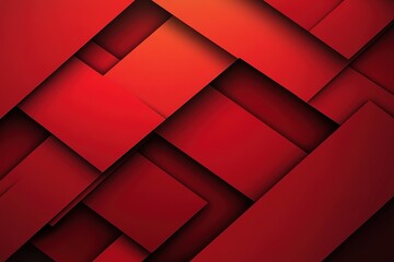 Abstract red geometric pattern with overlapping squares and rectangles.