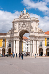 Iconic Arco de Rua Augusta in old town Lisbon