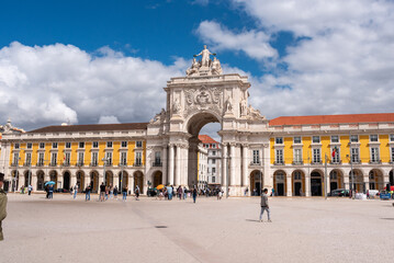 Iconic Arco de Rua Augusta in old town Lisbon