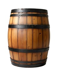 Obraz premium Wooden barrel isolated on white background