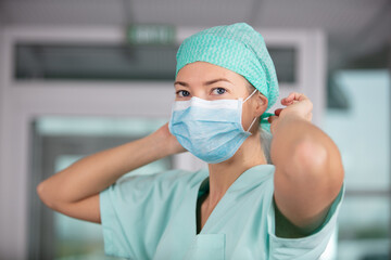 young female surgeon doctor at operation theater