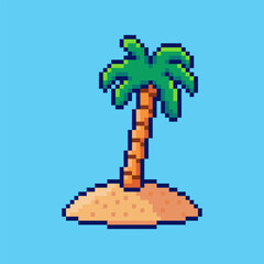 Pixel art Palm Tree game asset design © Rahmat