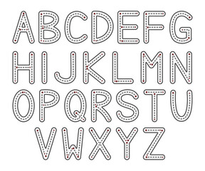 Tracing uppercase letter for preschool. Printable worksheet for kids © TsaProjects