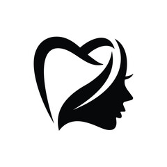 Dental Dentist Dentistry Tooth Facial. Beautiful Female Facial Surgery Logo Design Inspiration