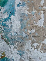 カラフルなひび割れた壁　テクスチャ