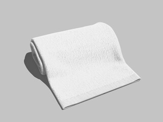 Blank White Folded Towel Mockup 3D Render