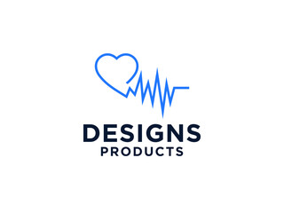 Heartbeat line, Pulse Wave ECG Cardiograph symbol isolated on White Background. Usable for Healthcare and Medical Graphic Resources.