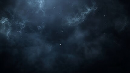 Halloween midnight black vector backdrop with eerie fog effects