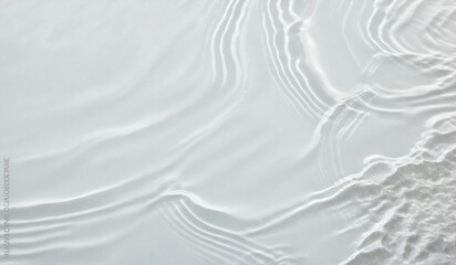 Obraz premium Soft ripples and delicate waves in clear water on a white background, creating a calming, minimalist texture. Ideal for backgrounds with a serene, spa-like aesthetic.