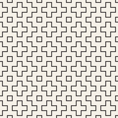 Fototapeta premium Vector seamless pattern. Repeating geometric elements. Stylish monochrome background design.