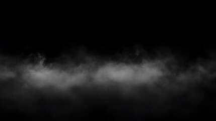 Halloween midnight black vector backdrop with eerie fog effects