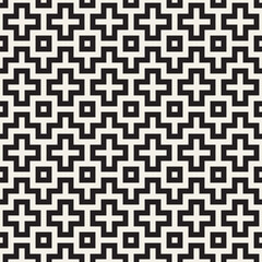Vector seamless pattern. Repeating geometric elements. Stylish monochrome background design.