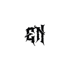 EN monogram logo design letter text name symbol monochrome logotype alphabet character simple logo