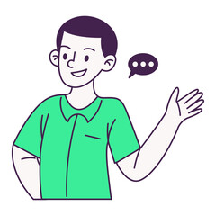 People Talking Character