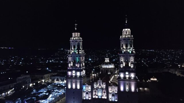 Catedral de Morelia de noche