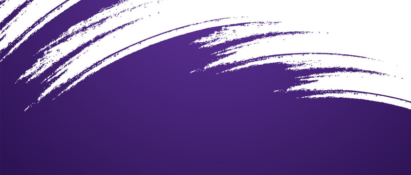 purple banner background with white brush strokes