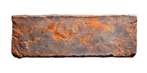 old weathered rust iron board, granite stone sign board plate, ancient blank square iron steel plate cut out