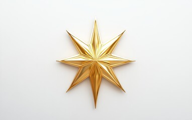Obraz premium Golden Star Symbol on white background