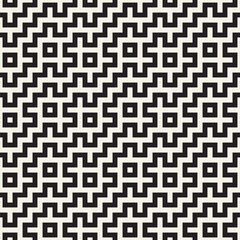 Vector seamless pattern. Repeating geometric elements. Stylish monochrome background design.