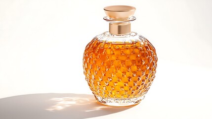 Amber Elixir Decanter: A luxurious decanter of amber liquid, showcasing intricate detailing and a sophisticated design. Perfect for adding a touch of elegance to any setting. 