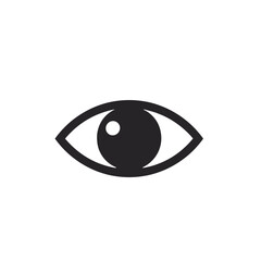 Bold Eye Icon, Monochrome Graphic, Symbol of Vision