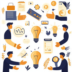 business concept with bulb