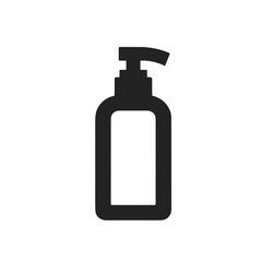 Fototapeta premium Pump Bottle Icon Vector Black and White Bathroom Dispenser
