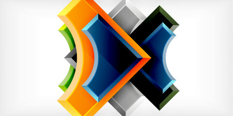 Geometric design abstract background - circles and triangles