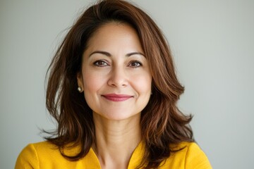 Obraz premium Smiling South Asian Woman with Medium Skin Tone